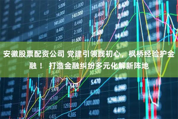 安徽股票配资公司 党建引领践初心，枫桥经验护金融 ！ 打造金融纠纷多元化解新阵地